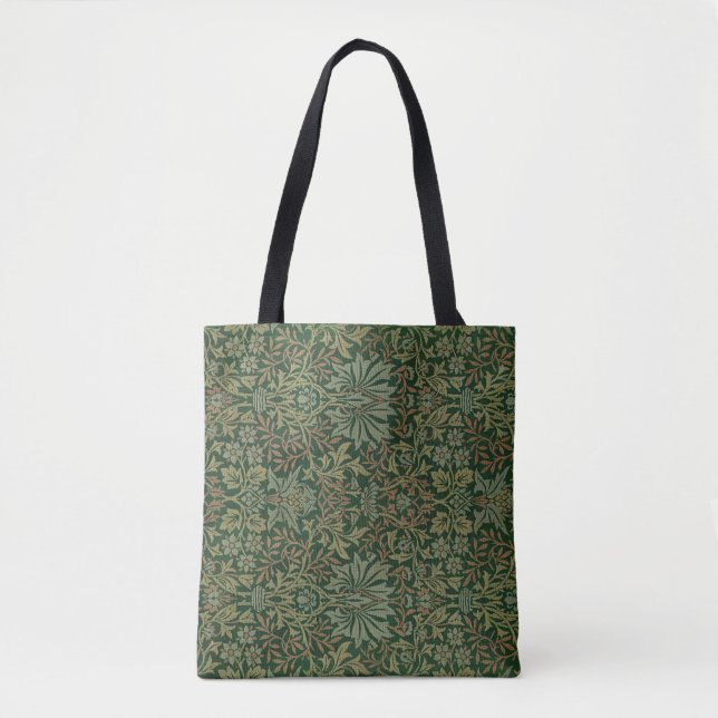 Flower Garden Vintage Ornament Illustration Tote Bag (Front)