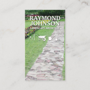 Flower Garden Walkway Path Gardening Tools Business Card