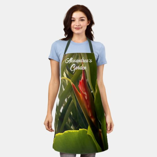  Flower Garden Watercolor Floral Nature Custom Apron