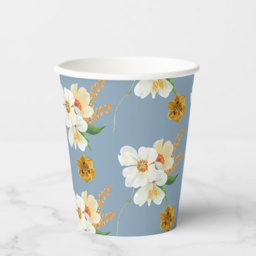 Flower Garden wildflowers Spring Bridal Shower Paper Cups