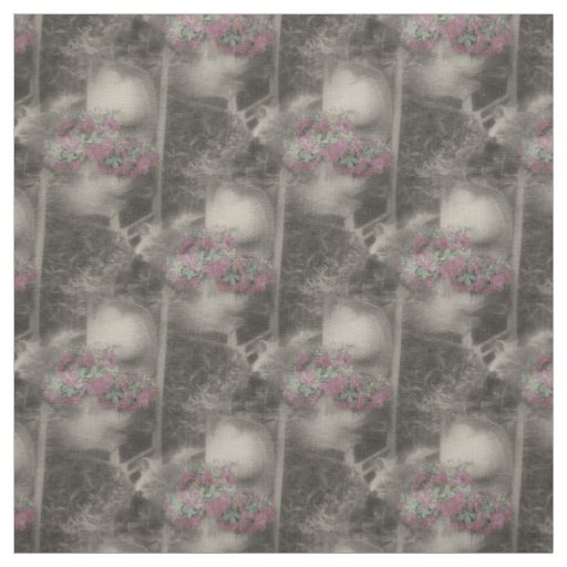 Flower Garden Wooden Chair Nature Pattern Fabric