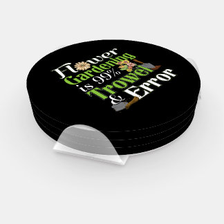 Flower Gardening Trowel Error - Gardener Pun Coaster Set