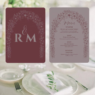 Flower Gate Red Arch Wedding Menu