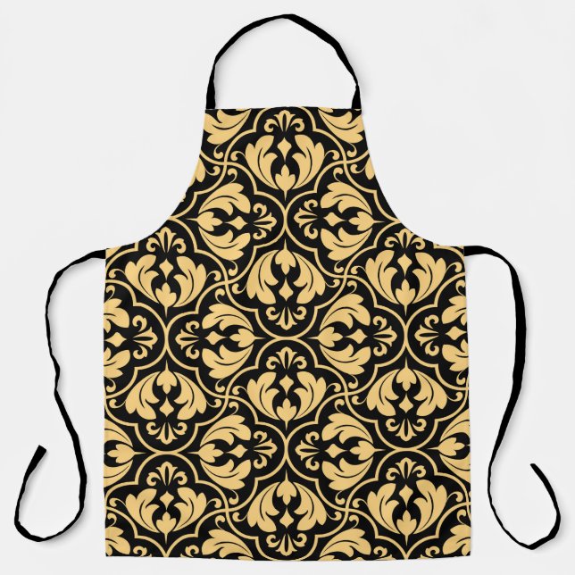 Flower geometric pattern. Seamless vintage backgro Apron (Front)