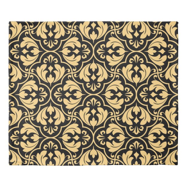 Flower geometric pattern. Seamless vintage backgro Duvet Cover (Front)
