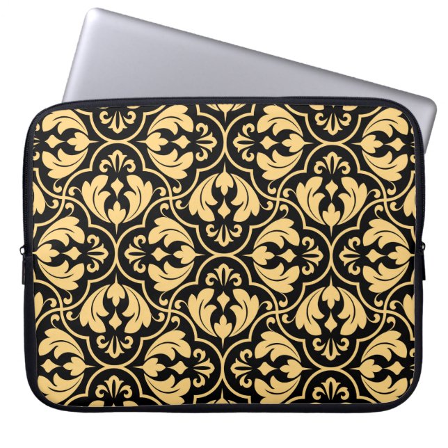 Flower geometric pattern. Seamless vintage backgro Laptop Sleeve (Front)