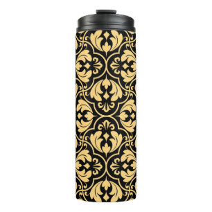 Flower geometric pattern. Seamless vintage backgro Thermal Tumbler