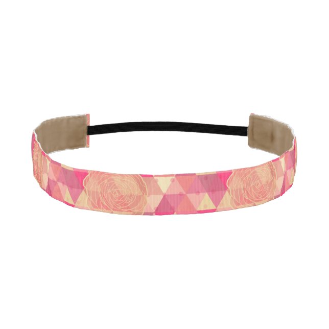 Flower geometrical pattern athletic headband (Front)