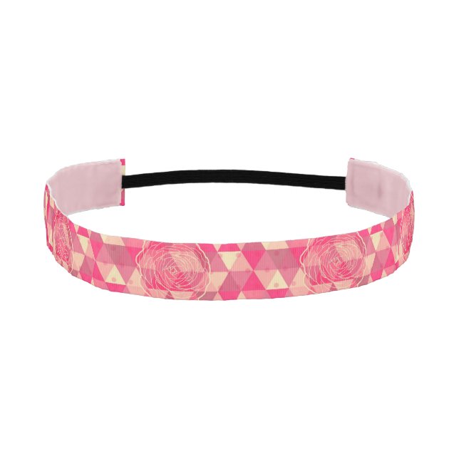 Flower geometrical pattern athletic headband (Front)
