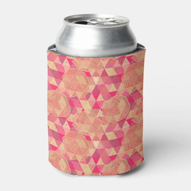 Flower geometrical pattern can cooler (Can Front)