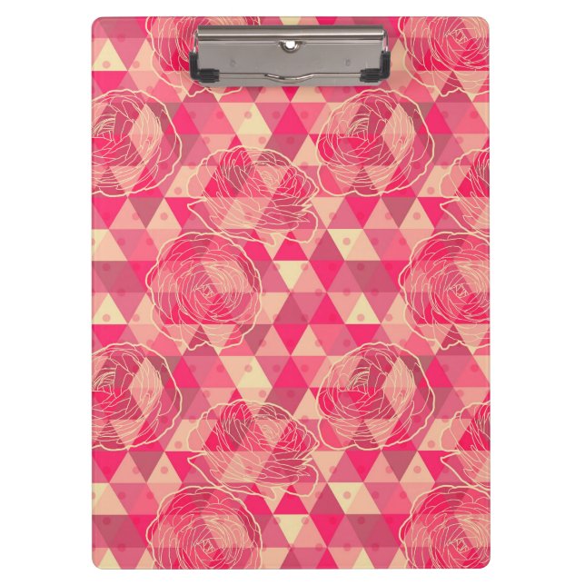 Flower geometrical pattern clipboard (Front)