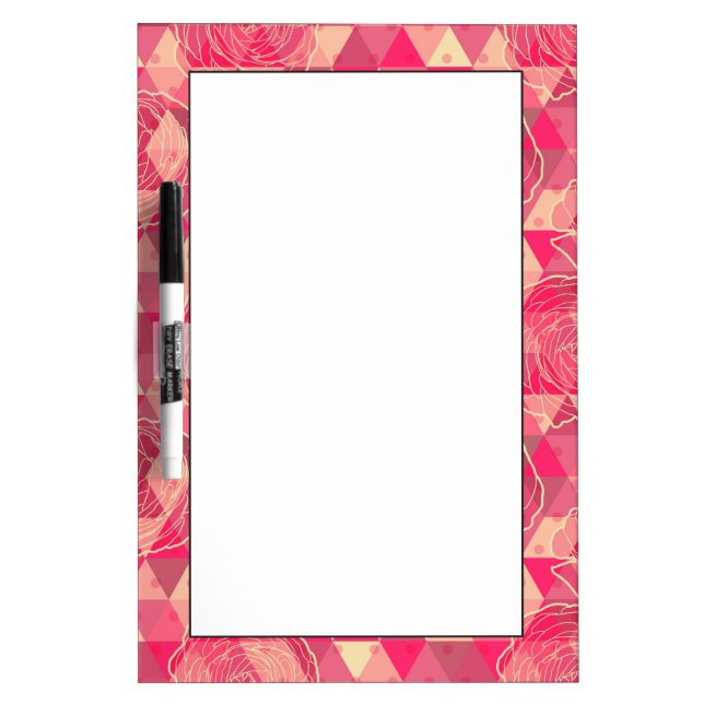 Flower geometrical pattern Dry-Erase board (Front)