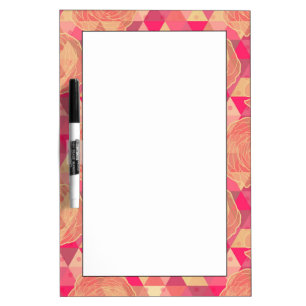 Flower geometrical pattern dry erase board