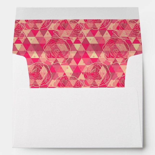Flower geometrical pattern envelope (Back (Bottom))