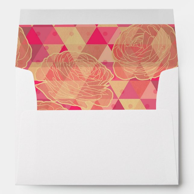 Flower geometrical pattern envelope (Back (Bottom))