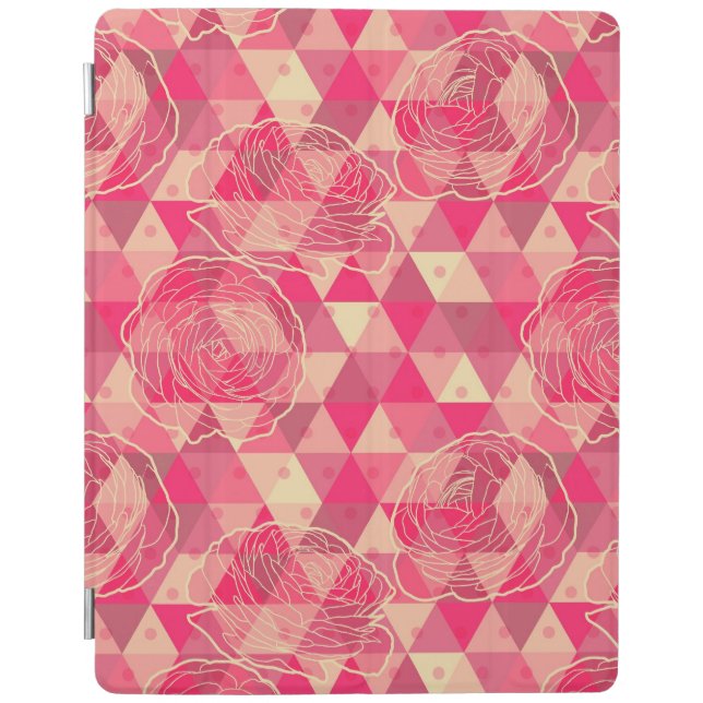 Flower geometrical pattern iPad smart cover (Front)