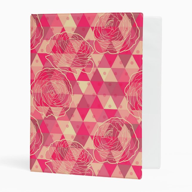 Flower geometrical pattern mini binder (Front/Inside)