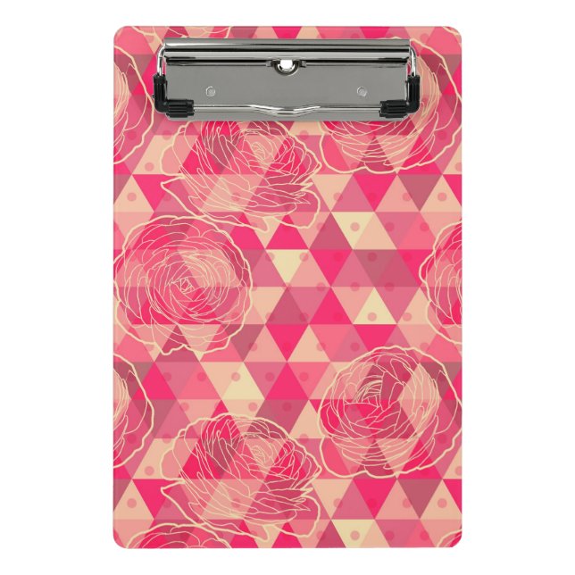 Flower geometrical pattern mini clipboard (Front)