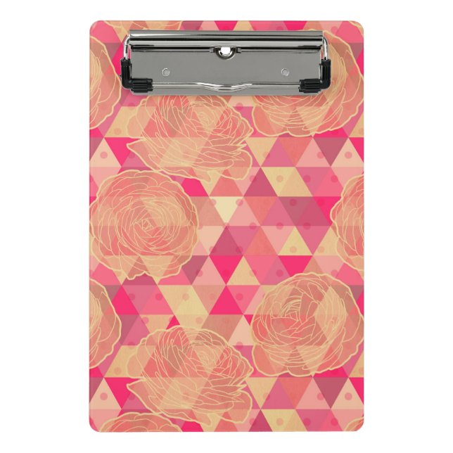 Flower geometrical pattern mini clipboard (Front)