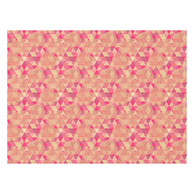 Flower geometrical pattern tablecloth (Front (Horizontal))
