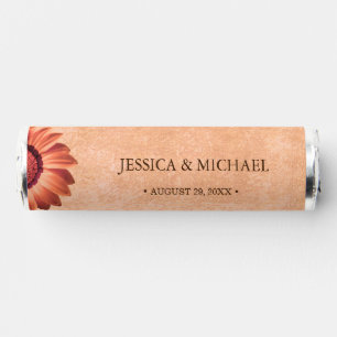 Flower Gerbera on Abstract peach Wedding Breath Savers® Mints