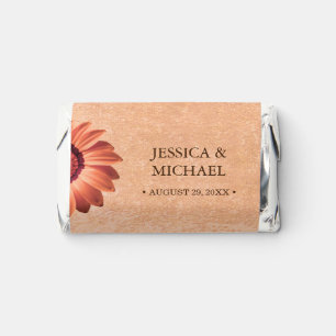 Flower Gerbera on Abstract peach Wedding Hershey's Miniatures