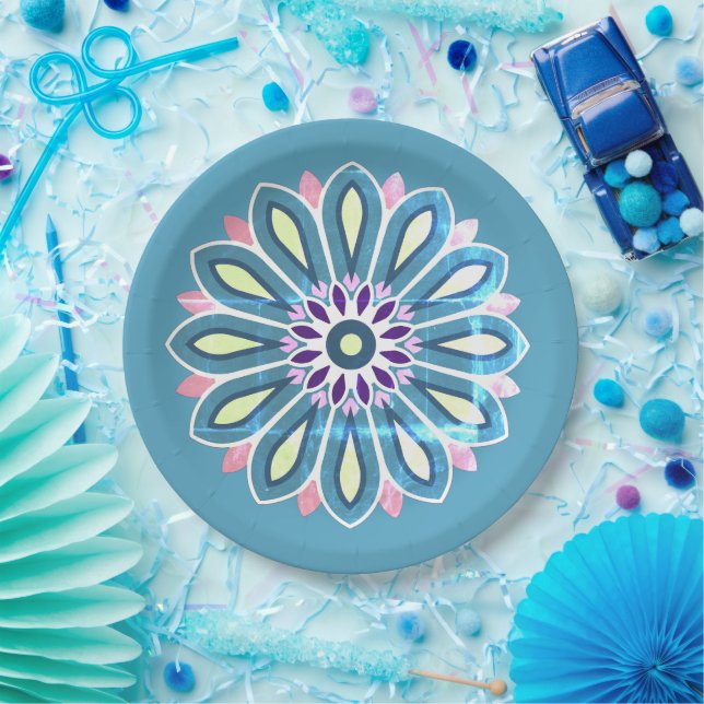 FLOWER GIFT FOR MOM DAUGHTER SISTER FRIEND TEACHER PAPER PLATES (Party)