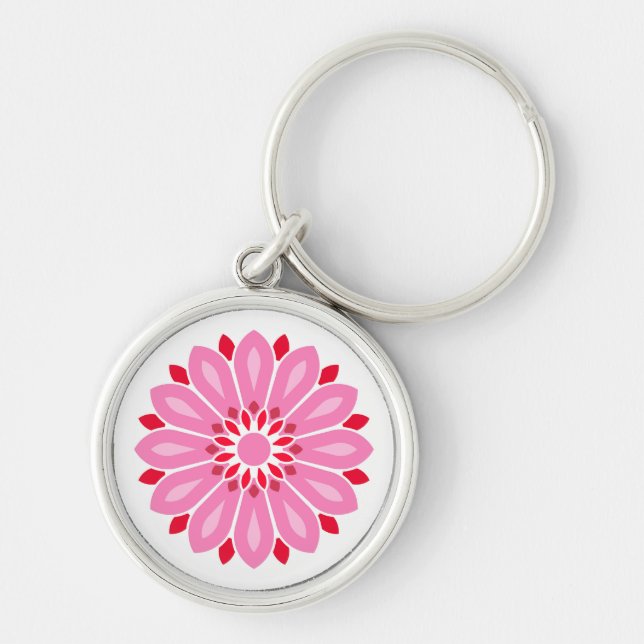 FLOWER GIFT HUSBAND WIFE BOYFRIEND FRIEND KEYCHAIN (Front)