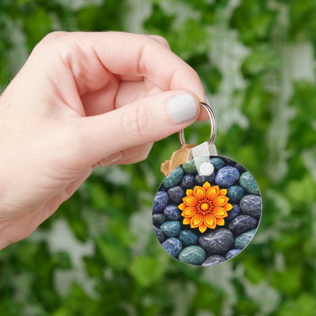 FLOWER GIFT MOM DAUGHTER SISTER TEACHER FRIEND KEYCHAIN (Hand)