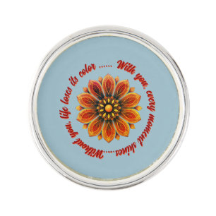 FLOWER GIFT MOM DAUGHTER SISTER TEACHER FRIEND LAPEL PIN