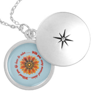 FLOWER GIFT MOM DAUGHTER SISTER TEACHER FRIEND LOCKET NECKLACE
