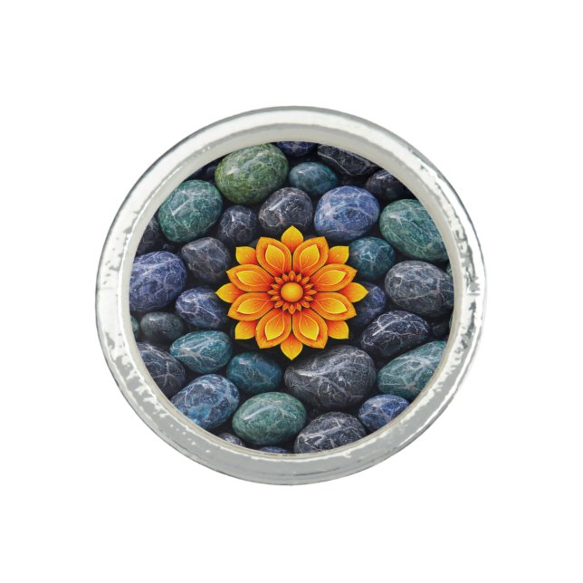 FLOWER GIFT MOM DAUGHTER SISTER TEACHER FRIEND RING (Front)