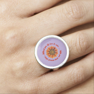 FLOWER GIFT MOM DAUGHTER SISTER TEACHER FRIEND RING