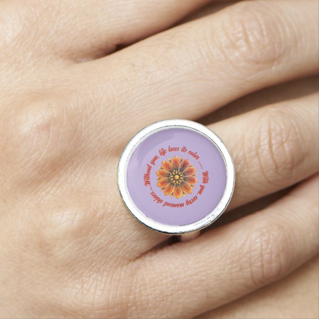 FLOWER GIFT MOM DAUGHTER SISTER TEACHER FRIEND RING (In Situ)
