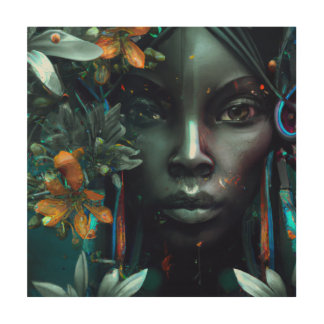 Flower girl 2 wood wall art