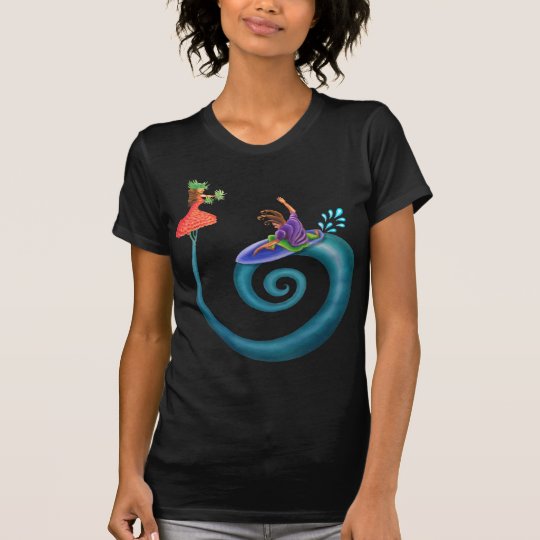 Flower Girl and Surfer Boy T-Shirt