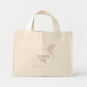 Flower Girl Art Nouveau Blush Pink Butterfly Mini Tote Bag