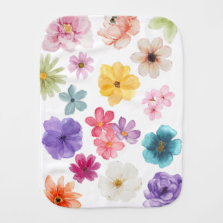 Flower girl baby burp cloth