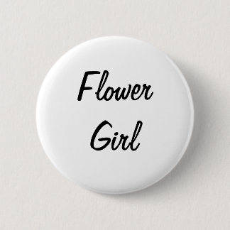 Flower Girl Badge Pinback Button