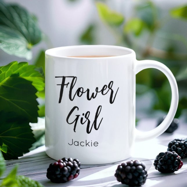 Flower Girl Black White Mug (Creator Uploaded)
