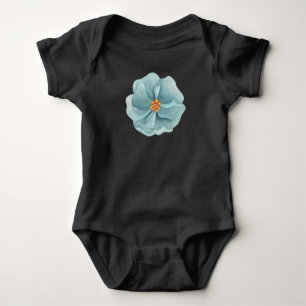 Flower girl blue baby bodysuit