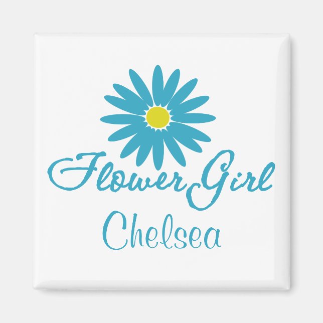Flower Girl/ Blue Daisy Magnet (Front)
