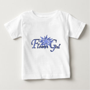 Flower Girl Blue Personalized Long Sleeve Baby T-Shirt