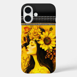Flower Girl BoHo Chic Monogram iPhone 16 Case