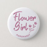 Flower Girl Bridal Shower pin<br><div class="desc">Glittering Flower Girl pin for Bridal shower or Wedding party will look great with any outfit. Pin can be personalized with Flower girl's name or any other detailes. Different color options available.</div>
