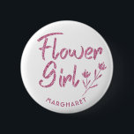 Flower Girl Bridal Shower pin<br><div class="desc">Glittering Flower Girl pin for Bridal shower or Wedding party will look great with any outfit. Pin can be personalized with Flower girl's name or any other detailes. Different color options available.</div>