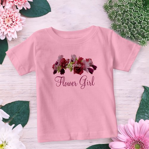 Flower Girl Bridesmaid Bridal Party Wedding Baby T_Shirt