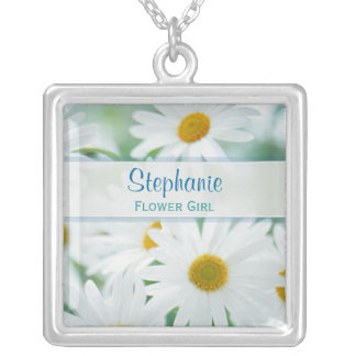 Flower Girl - Bridesmaids - Daisy Wedding Necklace