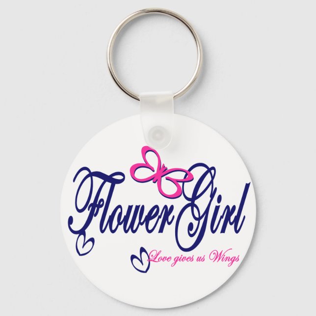 Flower Girl /Butterfly Keychain (Front)