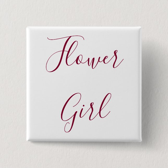 Flower Girl Button (Front)